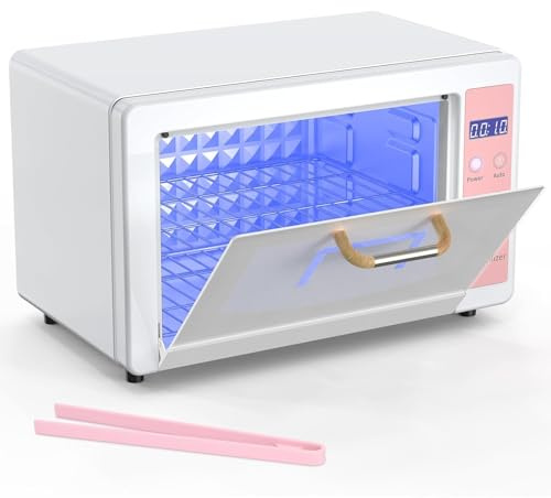 Stérilisateur UV 10 L,Efficace Autoclave Stérilisateur,Stérilisateur UV avec Séchage,Air Chaud Thermostatique à,Stérilisateur Matériel Onglerie pour Salons de Manucure Coiffure et Spas (A)