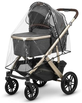 Universal Rain Cover for Pushchair – Transparent Pram Rain Cover Waterproof & Breathable EVA Stroller Protection, Foldable Stroller Rain Covers Baby Buggy Shield from Rain Wind Snow Dust