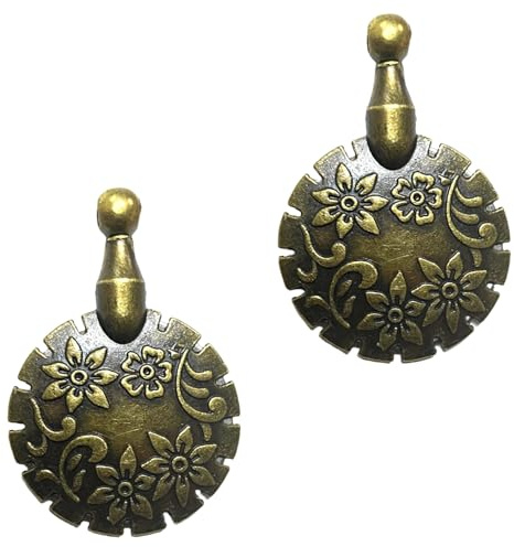 Wellrun 2PCS Yarn Cutter Pendants,Round Thread Cutters Tool,Antique Bronze Metal Yarn Cutter Portable Quilting Knitting Supplies for Sewing,Knitting,Crochet,DIY Crafting