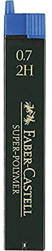 Faber Castell - Feinminen 2H, 0.7 mm, 12 SUPER-POLYMER Minen im Set