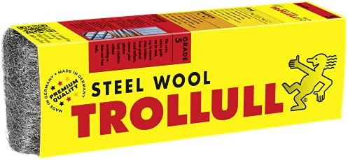 TROLLULL Steel Wool | Wire Wool 200g coarse 5 removes slurry stains from wood, paint splashes from glass, rust from tools