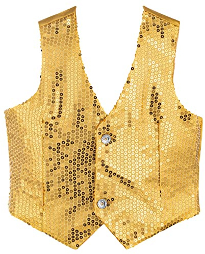 Dress Up America Rote, Silberne, Goldene Paillettenweste – Glänzende Tanzweste Für Erwachsene – Funkelnde Silberne, Rote, Goldene Weste – Partykostüm Für Männer Und Frauen