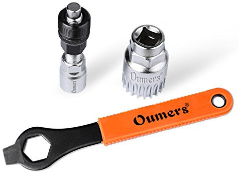 Oumers Fahrrad Crank Extractor/Arm-Entferner und Innenlager-Entferner mit 16mm Schraubenschlüssel. Professionelle Fahrrad Repair Tool Kit