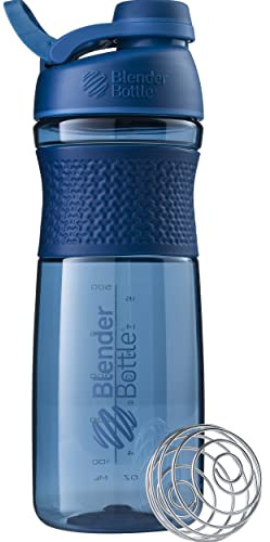 BlenderBottle Sportmixer | Protein Shaker cup | Diet Shaker | Water Bottle | with BlenderBall | 820ml - navy