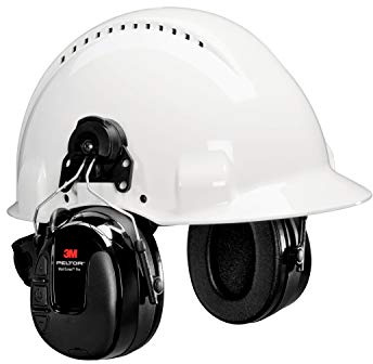 3M 00078371670887 Peltor Worktunes Pro Cap-Mounted Radio Headset, Capacity, Volume, Standard, Black