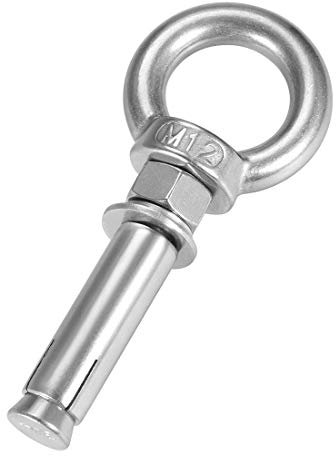 sourcing map Écrou à œil d'expansion M12 x 80 avec anneau en acier inoxydable 304