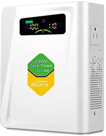 Power Converters 220v to 110v Step Down Transformer Voltage 3000w, No Noise, Ten Protection Functions, Suit for Air Fryer, Coffee Maker,for US Appliance Used in Europe