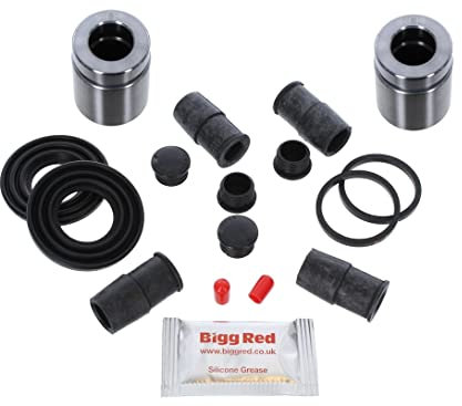 Bigg Red - Brake Caliper Piston Seal Repair Kit - Compatible with Rover, Rear Left & Right - Fits Solid Brake Discs & ATE Single 36mm dia Piston Calipers