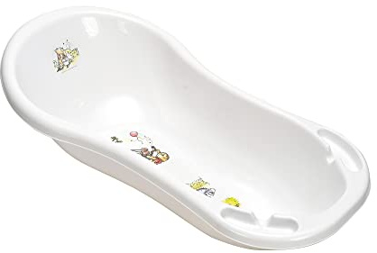 keeeper Winnie Puuh Ergonomische Babywanne mit Stöpsel, Ab 0 bis ca. 12 Monate, 100 cm, Maria, Weiß