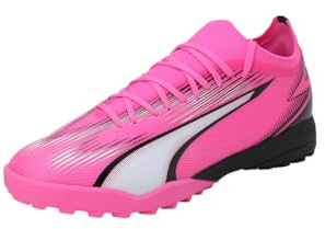 Puma Men Ultra Match Tt Soccer Shoes, Poison Pink-Puma White-Puma Black, 40 EU