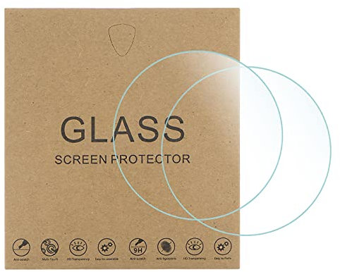sourcing map 5pcs Watch Glass Screen Protectors 46mm HD Tempered Glass High AL Anti-Scratch 9H Hardness High Definition Anti-Explosion Smartwatch Screen Protection Film