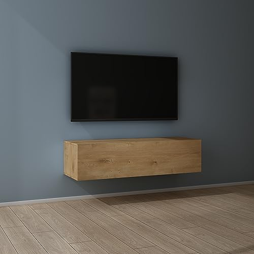 Mai & Mai Mobile TV 120x40,2x30cm, Marrone chiaro | Mobile TV per Televisore, Armadietto per TV Basso Soft-close con Ante per Soggiorno, Camera da Letto Fernsehschrank02