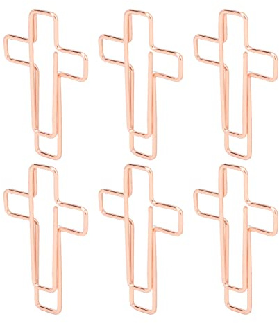100 Kreuz-Büroklammern, Roségoldene Metall-Büroklammern Zum Sortieren von Dokumenten, Notizen, Organisieren von Papierkram, Büro, Schule und Persönlichen Gebrauch