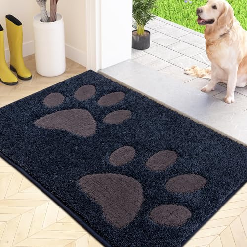 FCSDETAIL Schmutzfangmatte waschbar 60 x 90 cm, Fußmatte Innen, absorbierend Fussmatte, rutschfeste Sauberlaufmatte, wasserdicht Teppich für Hund, Eingang, nasse Pfoten