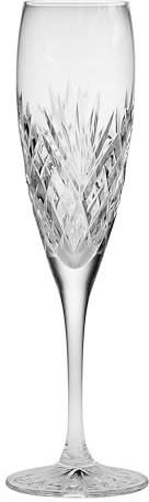 British Crystal Champagne Glass/Flute, Clear, Brierley Hill Crystal Cut Glass Westminster (1, 160ml)