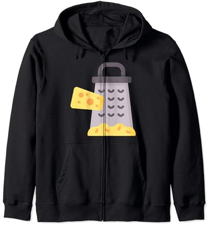 Fun Cheese Lover Cheese Grater Zip Hoodie