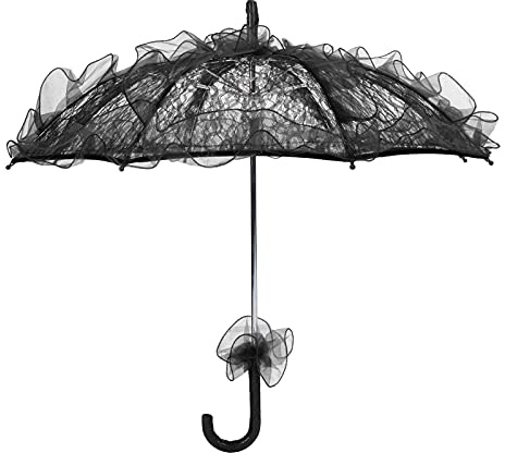 Spitzenschirm Elegant Klassisch Hochzeit Brautschirm Vintage Dekoration Sonnenschirm Regenschirm für Brautpaar Hochzeitsfeier Gartenparty Brautjungfern Empfang