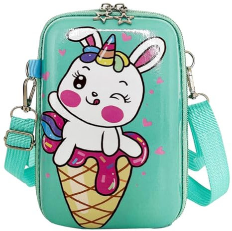 WRITWAA Adorable Crossbody Bag Für Mädchen Praktische Umhängetasche Mit Niedlichem Einhorn-Design Für Ausflüge Einkaufen Und Täglichen Gebrauch Leicht Und Langlebig Für Wie