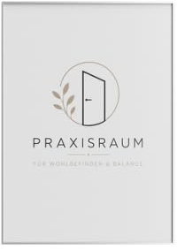 Raumschild DIN A5 Hochformat Silber – Apollo Wandschild aus Aluminium mit Acrylscheibe, austauschbares Abteilungsschild für Büro, Praxis & Kanzlei