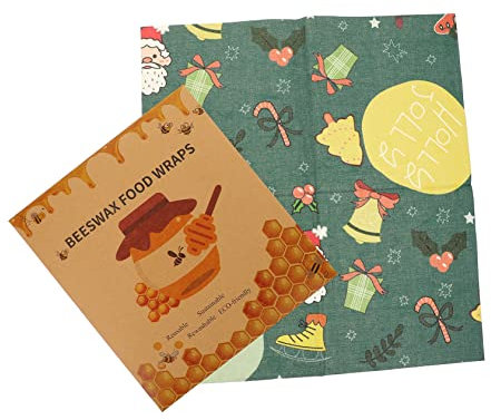 minkissy 3st Bienenwachs Wickeln Saisonale Ammern Lebensmittelverpackungen Für Das Mittagessen Bienenwachstücher Für Den Haushalt Brot-Sandwich-aufbewahrungswachshüllen Burger Baumwolle