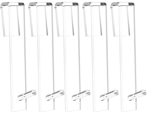 Türhaken für Duschwand, 5 Stück Acryl Türhaken für Rahmenlose Duschglastüren im Badezimmer, Duschtür Haken zum Aufhängen von Handtüchern Bademantel, Haken für Glastüren Handtuchhaken Handtuchhalter
