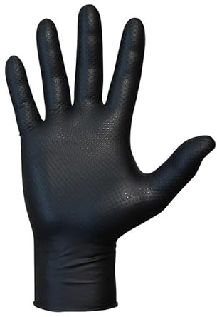 JUBA Guantes de nitrilo Agility Grip Negro Sin Polvo 50 Unidades - Marca EAN: 8423752239511 - Talla: 10