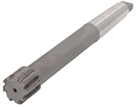 Alesatore, Punta Trapano per Alesatore 40mm 8 Flauti Alesatore in Carburo con Codolo Conico Tornio Alesatore per Foratura di Metalli Strumento di Alesatura