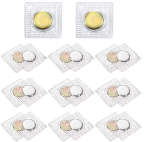 XPEX 10 Paar Magnete zum Einnähen,15MM magnetband Unsichtbare Magnetknöpfe, Nähen Magnet Knopf, Hidden Sew magnetverschluss tasche Zubehör zum Nähen für Handtaschen Kleidung Lederhandwerk