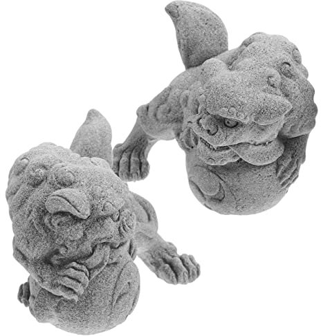 Yardwe 1 Paar Schildkröten-Dekoration Dekorationen Für Aquarien Stand Aquariumheizung Heimdekoration Löwenmodell Mini Panzer Aquarium- Lüfter Im Freien Essen Pflanzen Klein Sandstein