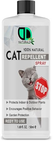 DD Teck 100% Natural Cat Repellent Spray, Safe & Effective -Prevents Scratching & Damage, Garden Protection,Encourages Positive Behavior,Easy to Use (50ml)