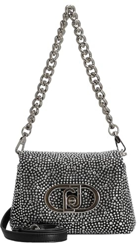 Liu Jo BORSA AA5269T0374 Borsa modello LaPuffy in raso con strass all-over che illuminano tutti i tuoi look. 19 x 6 x 13 cm