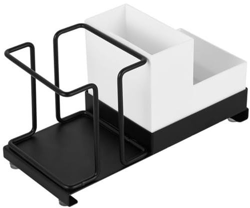 Jooehyer Organizador de EstacióN de Café y Té de Metal, Espacio PequeñO para Oficina, Soporte para Vasos de Papel Desechables, Bolsitas de Té, Organizador de CáPsulas de Café