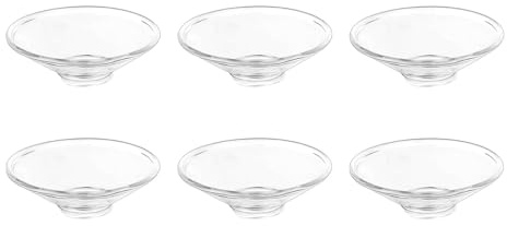 Qianly 6Pcs Glass Candle Drip Protectors Catcher for Candlesticks Disc Clear Drip Guards for Party Household Birthday Wedding, Round