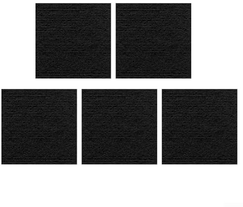 30 x 30 cm Teppichfliesen aus rutschfestem Polyester für einfache Anpassung in jedem Bereich (schwarz)