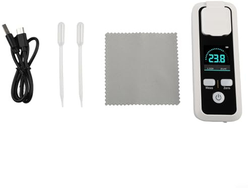 Rifrattometro ad alta precisione per misurazione Brix 0-32% e 0-55%, misuratore di zucchero portatile con compensazione automatica, classificato IPX6 per frutta, miele, (JBM-10)