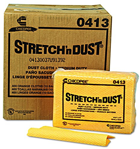 Chicopee 0413 Masslinn Stretch'n Dust Cloth, 12.6 Width x 17 Length, Yellow Orange, 40-Pack (Case of 10)