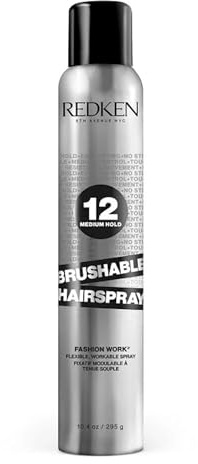 Redken Brushable Hairspray 12 | For All Hair Types | Protects Against Frizz & Humidity | 10.4 Oz