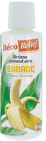 Déco Relief - Arôme Liquide Banane 125 ml - Arôme Alimentaire Pâtisserie & Yaourtière - Pour Gâteaux, Pâtisseries, Yaourts - Arôme Concentré - ARO42.