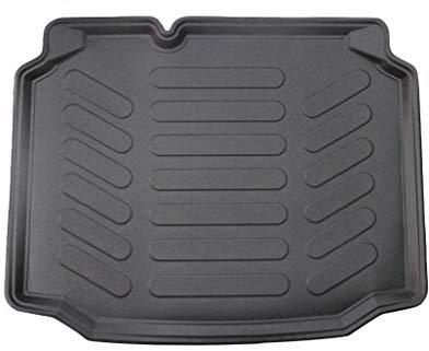 Rizline Passgenau 3D Kofferraumwanne Kompatibel mit Seat Leon 3 Gen 2012-2020 Kofferraummatte Schutzmatte Auto Zubehör Antirutschmatte Kantenschutz Kofferraumwanne TPE Gummi Dauerhaft Schwarz