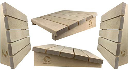 SudoreWell® - Poggiatesta per sauna in legno di betulla, 4 pezzi