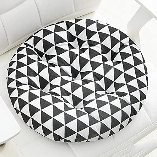 jHuanic Lot de 2 coussins de chaise ronds, épais de 8 cm, pour intérieur et extérieur, doux pour chaise de salle à manger, jardin, maison, bureau (40 x 40 cm, diamètre)