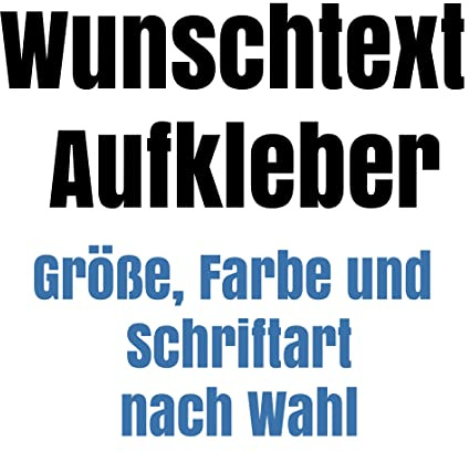 Ma2ca Wunschtext Aufkleber selbst gestalten - als Schriftzug - Tuning Sticker Klebeschrift - Buchstaben Text Autofolie