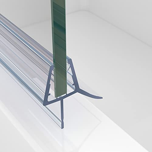 2 Stück 80cm Duschdichtung, Ersatzdichtung Wasserabweiser einstellbare Duschdichtung Spritzschutz Bad Dusche 4 mm/ 5 mm/ 6 mm für Glastür Duschtüren Duschwand Badewanne Duschkabine