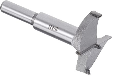 Kozelo Brocas Taladros Brocas - [48 mm] Tungsteno Carburo Barrena Abridor para Madera Muebles Bisagra Carpintería Uso, Vástago Hexagonal, Gris