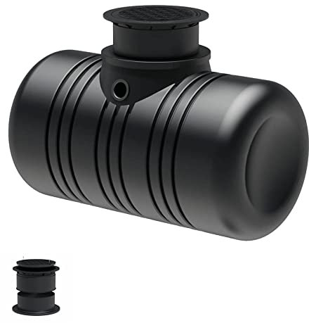 GreenLife Aktion Zisterne 2100 Liter Standard I inkl. 2 Anschlüsse DN 100 mit Gummidichtung, Schiebedom und begehbarem Deckel - Regenwasserbehälter BZW. Regenwassertank unterirdisch für Regenwasser