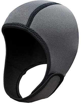 Perfeclan Cappuccio per Muta da Immersione in Neoprene da 2 mm, Cappuccio per Immersione Subacquea Cappello per Mantenere Caldo Copricapo Cappello da Nuoto, Grigio