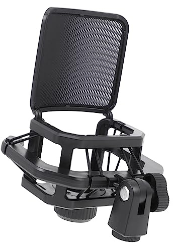 VICASKY Soporte de micrófono ajustable negro condensador micrófono rack soporte estable para