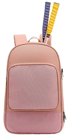 Hixingo Tennisrucksack für Damen und Herren, Tennisschläger Rucksack mit Schuhfach Kapazität Sportrucksack für Tennisschläger, Badmintonschläger und Basketbälle (Rosa)