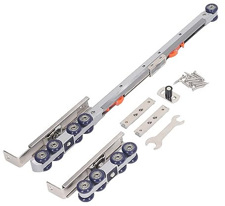 Carro De Polipasto De 8 Ruedas, Rodamiento De 80KG, Montaje De Rodillos De Carro De 2 Vías, Rodillo De Pista De Puerta Corredera Duradero Para Proyectos De Bricolaje