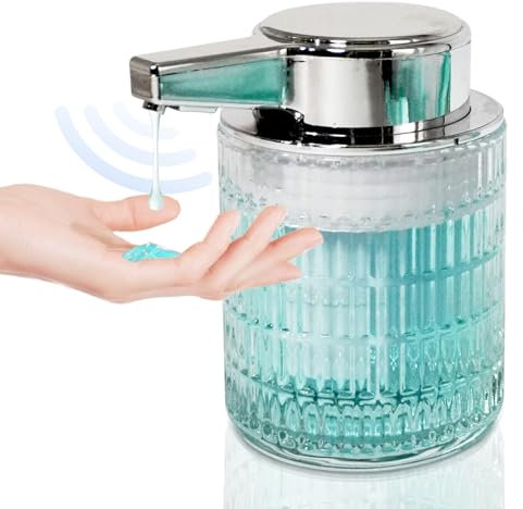 Octonyluck Seifenspender Automatisch, Berührungslos automatischer seifenspender mit Sensor, USB Wiederaufladbar elektrischer seifenspender, 3 Einstellbare Stufen, IPX5 Wasserdicht, 320ml